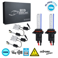 LOC LED Of Cyprus - GloboStar® 84161 H10 XCB Line KIT Βασικού Φωτισμού Αυτοκινήτου & Μοτοσυκλέτας 3rd Generation Can-Bus Extreme Series XENON 110W 10350lm DC 9-16V Αδιάβροχο IP65 Ψυχρό Λευκό 8000K