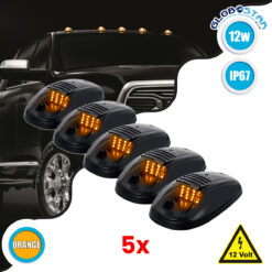 LOC LED Of Cyprus - GLOBOSTAR® TRAK 85303 Φώτα Όγκου Οχημάτων LED 12W 600lm 90° DC 12V Αδιάβροχο IP65 Πορτοκαλί 2200Κ - Μ14 x Π8.4 x Υ3.5cm - Πακέτο 5 Τεμαχίων - 1 Χρόνο Εγγύηση