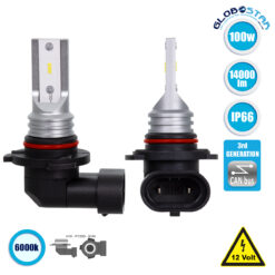 LOC LED Of Cyprus - GloboStar® 85608 H10 F2S Line KIT Βασικού Φωτισμού Αυτοκινήτου & Μοτοσυκλέτας 3nd Generation Can-Bus Series LED CREE CXB 100W 14000lm DC 12V Αδιάβροχο IP66 Ψυχρό Λευκό 6000K