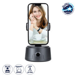 LOC LED Of Cyprus - GloboStar® 86005 Following Face Auto Tracking Live Steaming Mobile Stand - Βάση Κινητού με Ανιχνευτή Κίνησης & Βάση για Τρίποδο - Μαύρο