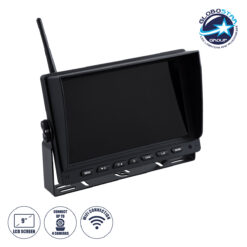 LOC LED Of Cyprus - GloboStar® 86069 Έγχρωμη Οθόνη 9" WiFi για Αυτοκινητο - Φορτηγό DC 12-24V - για Σύνδεση έως 4 WiFi Κάμερες 1080P HD Οπισθοπορείας - Μαύρο