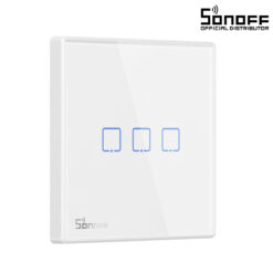 LOC LED Of Cyprus - GloboStar® 80067 SONOFF T2EU3C-RF - 433MHz Wireless Smart Wall Touch Button Switch 3 Way - RF Series
