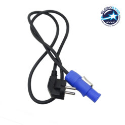 LOC LED Of Cyprus - Ρευματολήπτης POWERCON 2 Pin Μήκος 110cm Schuko EU Plug High Quality GloboStar 51192