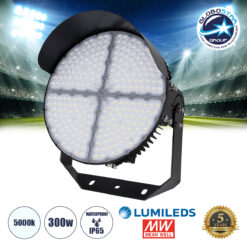 LOC LED Of Cyprus - GloboStar® CYCLOP 90106 LED Προβολέας Γηπέδου 300W 48000LM 60° AC 100-277V IP65 - Ψυχρό Λευκό 5000K - MeanWell Driver & LumiLEDs Chip - 5 Years Warranty