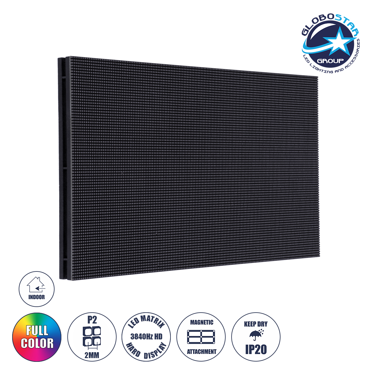 LOC LED Of Cyprus - GloboStar® MODULCO 90233 LED Display Module 32x16cm - Πλακίδιο Ψηφιακής Οθόνης LED Video Wall - P2 Pro 3840Hz High Refresh Rate 12800 Dots - 25 W ≥600cd/㎡ DC 4.5~5V - SMD1515 RGB 3in1 4398 Billion Colors - Indoor IP20 - Μ32 x Υ16cm