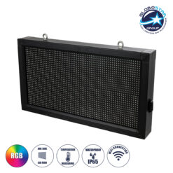 LOC LED Of Cyprus - GLOBOSTAR® DISPLAY 90277 Κυλιόμενη Ψηφιακή Επιγραφή 64x32cm P10 Μονής Όψης LED AC 220-240V Αδιάβροχο IP65 RGB - WiFi Control μέσω FK APP - Αισθητήρας Θερμοκρασίας & Υγρασίας - Μ72 x Π9 x Υ42.5cm - 2 Χρόνια Εγγύηση