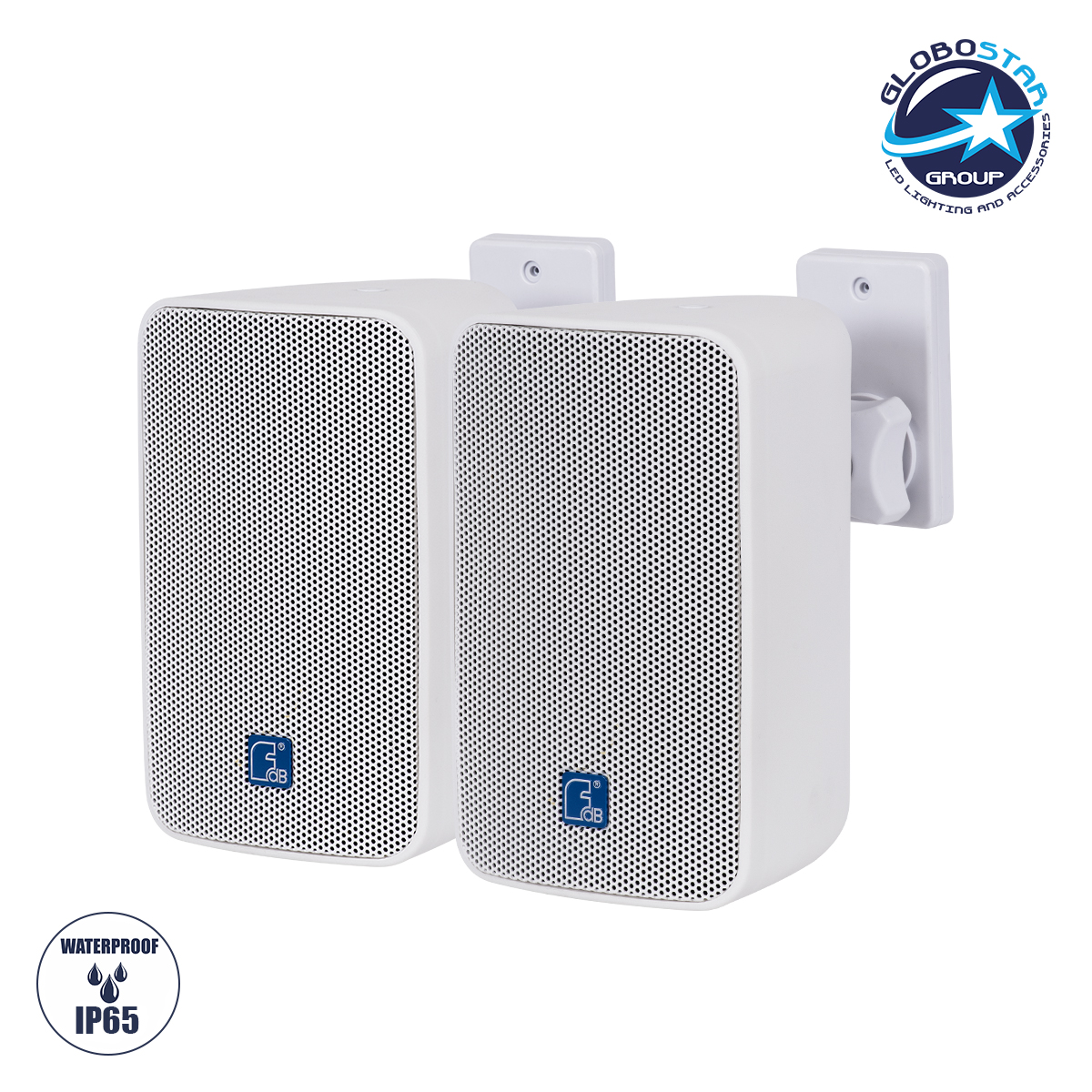LOC LED Of Cyprus - GLOBOSTAR® FDB ES104WT 98001 Επιτοίχιο Παθητικό Ηχείο Εγκαταστάσεων με Μετασχηματιστή 100V & 16Ω - 80W RMS (160W Peak) - 1 x 4" Inches LF & 1 x 0.8" Inches HF - Αδιάβροχο IP46 - Λευκό - Μ14 x Π17 x Υ23cm - Σετ 2 Τεμαχίων - 2 Χρόνια Εγγύηση