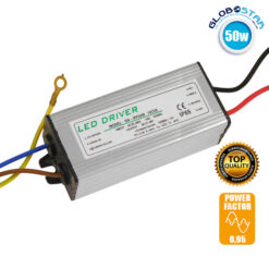 LOC LED Of Cyprus - Μετασχηματιστής Προβολέα LED 50W IN 230V OUT 1500mA DC 0.95PF GloboStar 47855