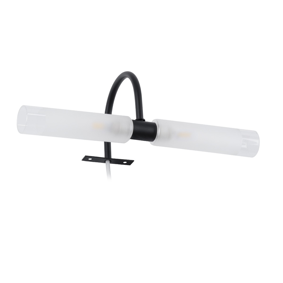 LOC LED Of Cyprus - GLOBOSTAR® FLORA 60412 Μοντέρνο Φωτιστικό Τοίχου - Απλίκα Καθρέπτη Μπάνιου με Ντουί 2 x G9 AC 220-240V IP44 - Μαύρο Ματ - Μ31 x Π13 x Υ12cm