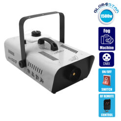 LOC LED Of Cyprus - GLOBOSTAR® SMOKIE 51142 Stage Μηχανή Καπνού 1500W AC 220-240V IP20 με RF Ασύρματο Χειριστήριο - Μ46.7 x Π25.5 x Υ19cm - 1 Χρόνο Εγγύηση