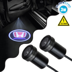 LOC LED Of Cyprus - GLOBOSTAR® GHOSTLOGO 81608 Projector Προβολής Μάρκας Αυτοκινήτου "HONDA" LED 2.5W/5W 100lm/200lm 45° DC 12V Αδιάβροχο IP65 Ψυχρό Λευκό 6000K - CREE XHP35 Chip - Μ2.2 x Π3.4 x Υ2.2cm / Q1.9cm - Πακέτο 2 Τεμαχίων - 1 Χρόνο Εγγύηση