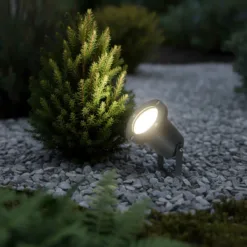 LOC LED Of Cyprus - kelvo® GARDELINI KLV-101-0002 Φωτιστικό Σποτ Κήπου για Φυτά & Δέντρα με Καρφωτή Βάση για Λάμπα MR16 με Ντουί GU10 AC 220-240V Αδιάβροχο IP65 - Γκρι Ανθρακί Ματ - Μ10 x Π10 x Υ30cm