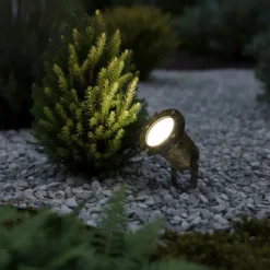 LOC LED Of Cyprus - kelvo® GARDELINI KLV-101-0005 Φωτιστικό Σποτ Κήπου για Φυτά & Δέντρα με Καρφωτή Βάση για Λάμπα MR16 με Ντουί GU10 AC 220-240V Αδιάβροχο IP65 - Χρυσό Εφέ Σκουριάς Ματ - Μ10 x Π10 x Υ30cm