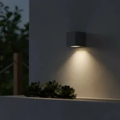 LOC LED Of Cyprus - kelvo® BURANO KLV-101-0019 Φωτιστικό Τοίχου / Απλίκα για Λάμπα MR16 με Ντουί GU10 AC 220-240V Αδιάβροχο IP65 - Γκρι Ανθρακί Ματ - Μ8 x Π8 x Υ7cm