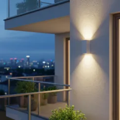 LOC LED Of Cyprus - kelvo® BURANO KLV-101-0023 Φωτιστικό Τοίχου / Απλίκα για 2 Λάμπες MR16 με Ντουί GU10 AC 220-240V Αδιάβροχο IP65 - Λευκό Ματ - Μ8 x Π8 x Υ15cm