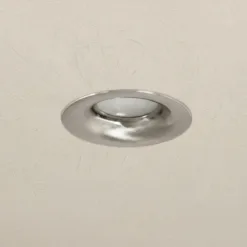 LOC LED Of Cyprus - kelvo® LAMDA KLV-101-0046 Χωνευτό Φωτιστικό Downlight Σποτ Μπάνιου για Λάμπα MR16 με Ντουί GU10 AC 220-240V Αδιάβροχο IP65 - Νίκελ Βούρτσας - Μ8.5 x Π8.5 x Υ3.5cm / Q7.5cm