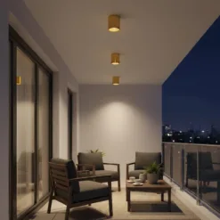 LOC LED Of Cyprus - kelvo® MARETTI KLV-101-0058 Φωτιστικό Downlight Σποτ για Λάμπα MR16 με Ντουί GU10 AC 220-240V Αδιάβροχο IP65 - Χρυσό Πλατίνα - Μ9 x Π9 x Υ9cm