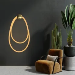 LOC LED Of Cyprus - kelvo® GLOW KLV-101-0170 Φωτιστικό Τοίχου / Απλίκα LED 45W 4500lm 360° AC 220-240V IP20 Ρυθμιζόμενο Λευκό CCT με Χειριστήριο από 2700K έως 6000K Dimmable - Lumileds SMD Chip - Χρυσό Πλατίνα - Μ30 x Π15 x Υ110cm - 3 Χρόνια Εγγύηση