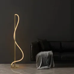 LOC LED Of Cyprus - kelvo® GLOW KLV-101-0173 Επιδαπέδιο Φωτιστικό LED 30W 3000lm 360° AC 220-240V IP20 Ρυθμιζόμενο Λευκό CCT με Αφή 2700K/4500K/6000K Dimmable - Lumileds SMD Chip - Χρυσό Πλατίνα - Μ45 x Π45 x Υ160cm - 3 Χρόνια Εγγύηση